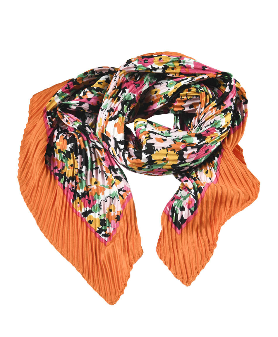 Pa&ntilde;uelo mujer floreado multicolor