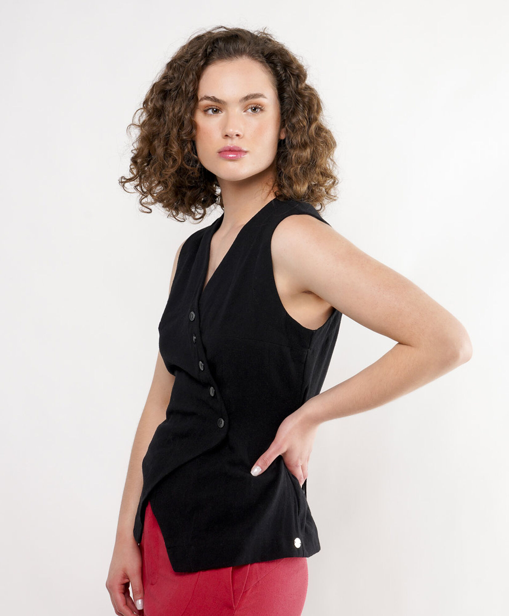 Vest mujer cuello v cruzado Vest mujer cuello v cruzado
