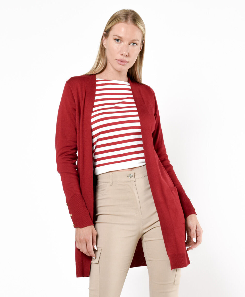 Cardigan mujer bolsillos