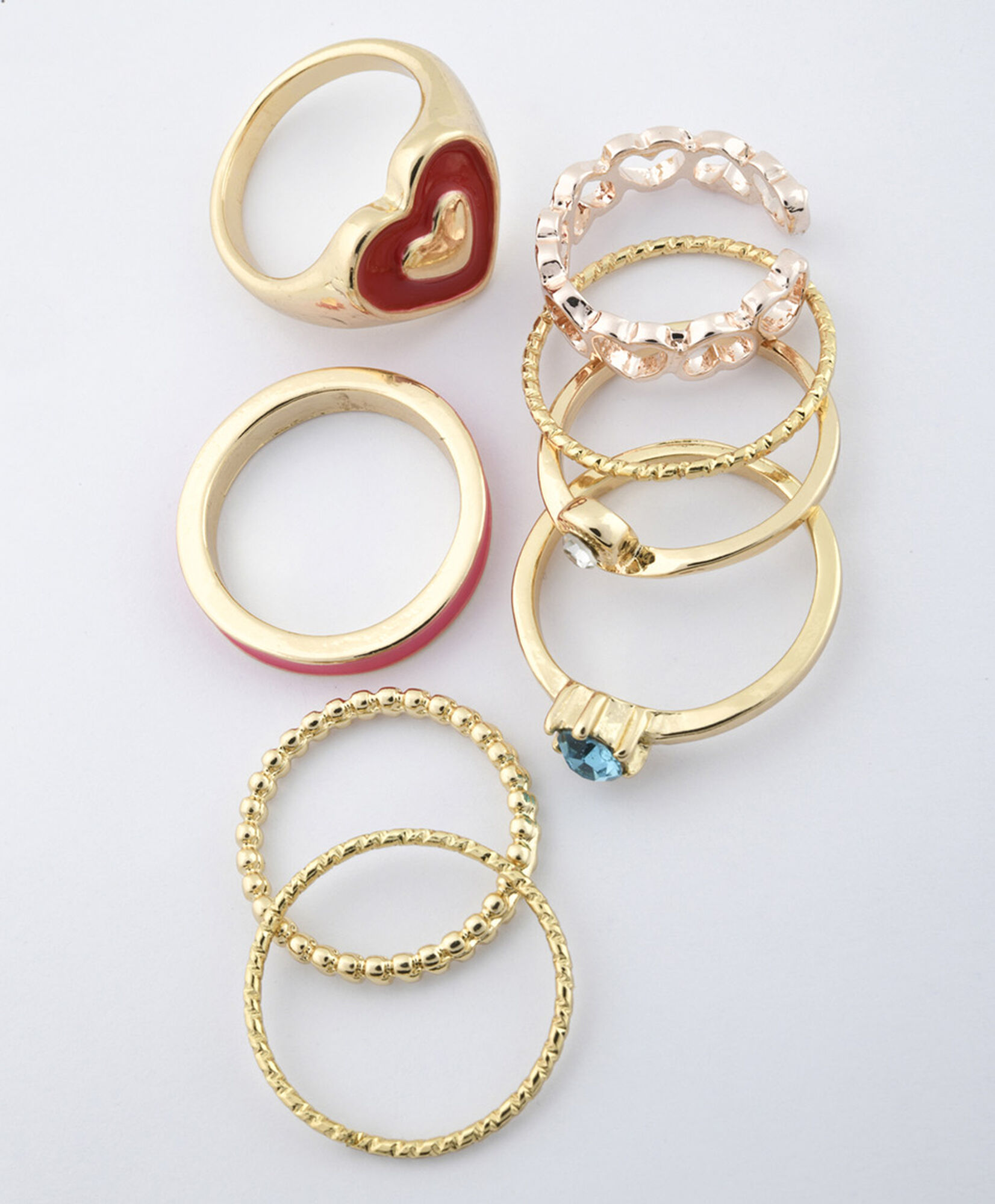 Set 8 anillos mujer diseños  Set 8 anillos mujer diseños