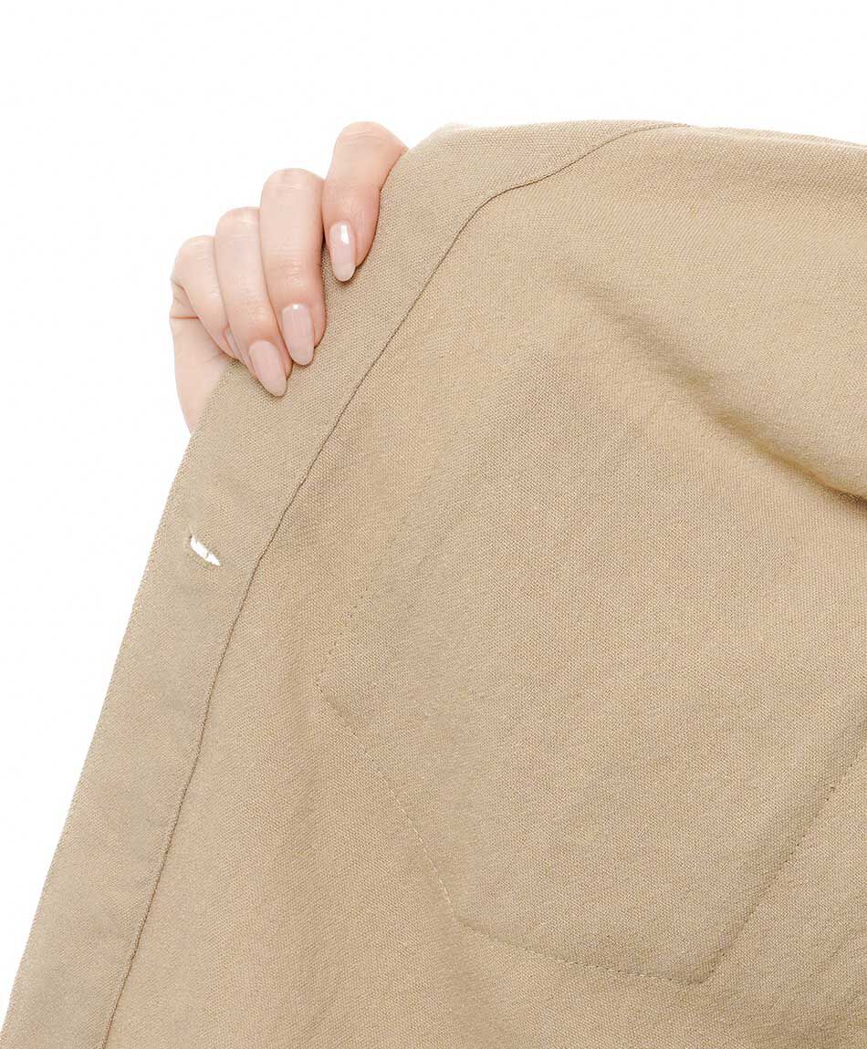 Chaqueta mujer lino triple bot&oacute;n