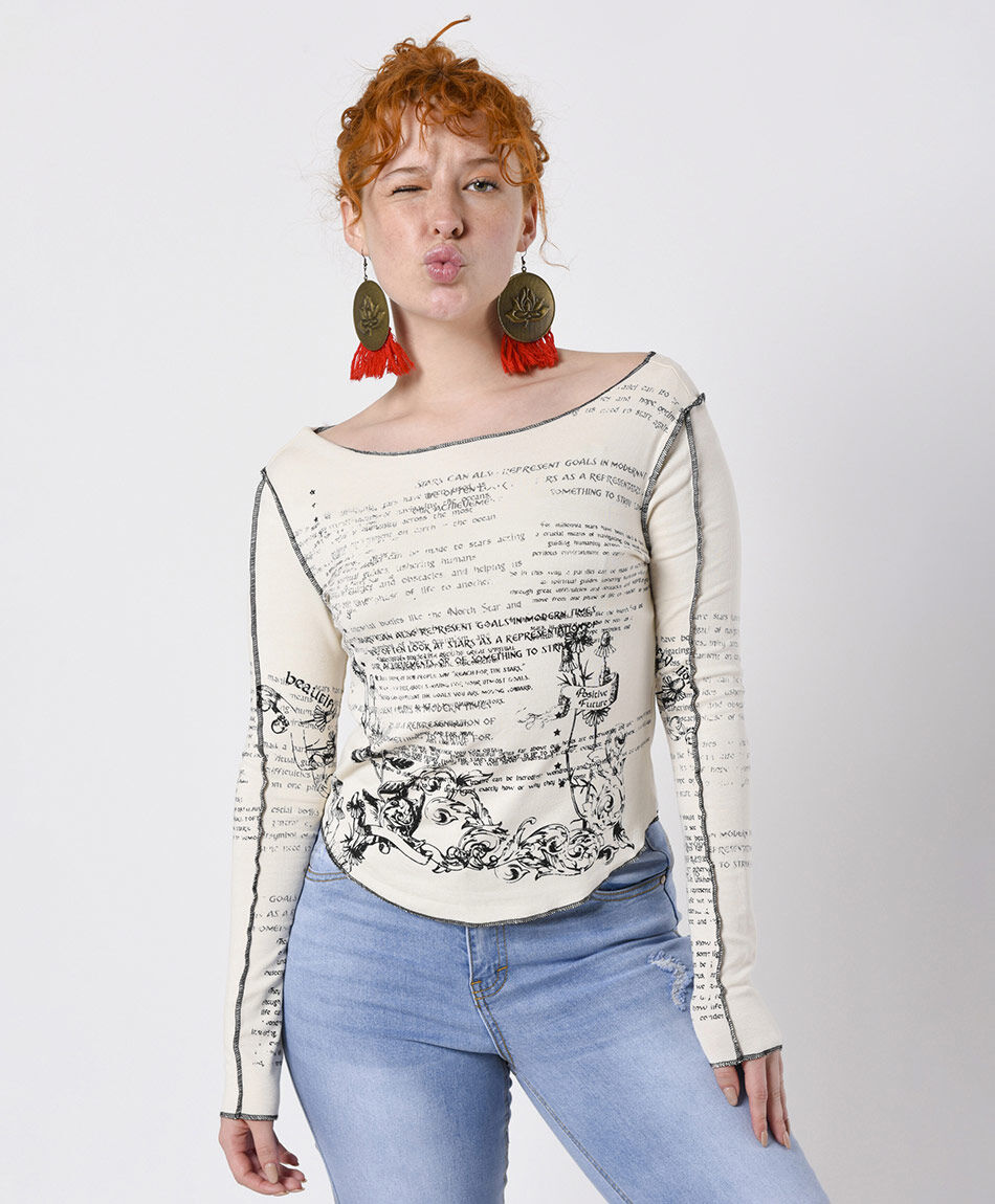 Polera mujer textos