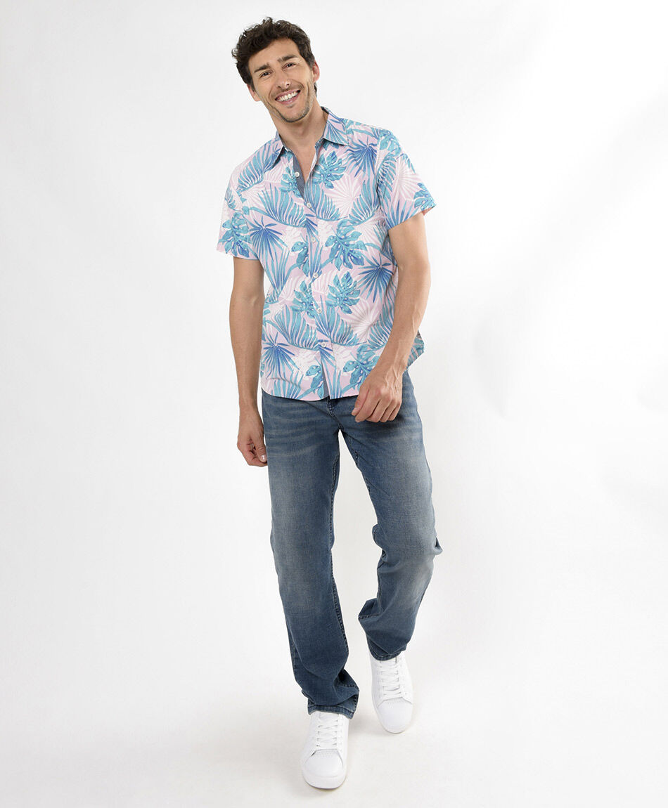 Camisa estampada tropical