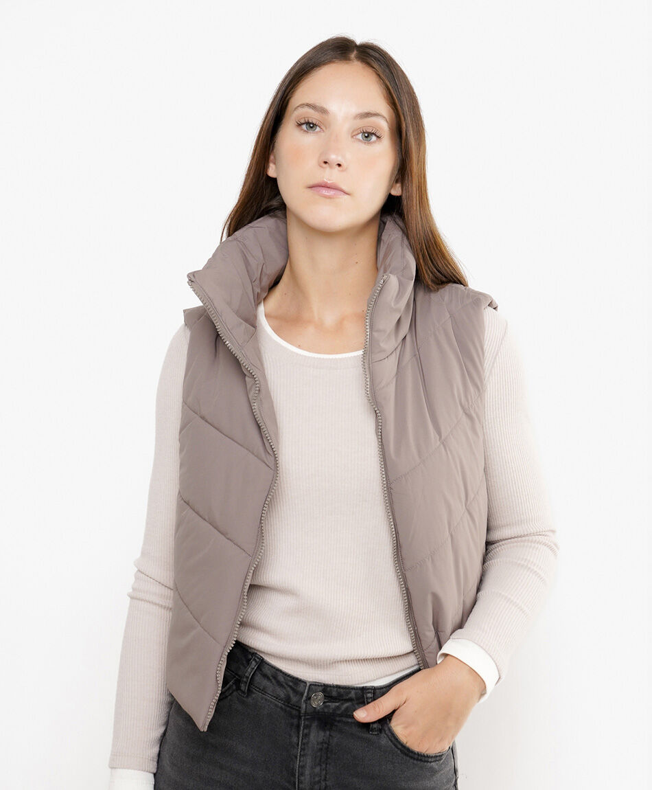 Parka mujer corta sin mangas