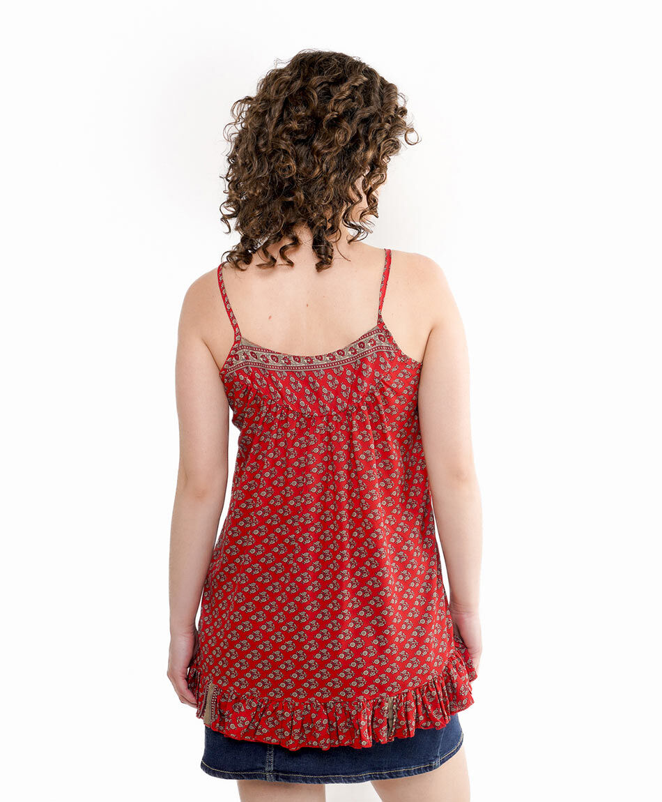 Blusa mujer fluida red