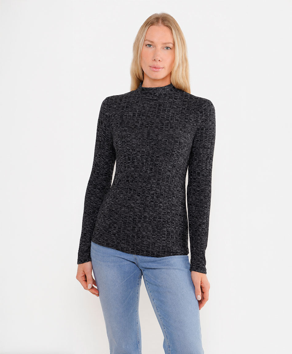 Polera mujer canal&eacute; lanoso