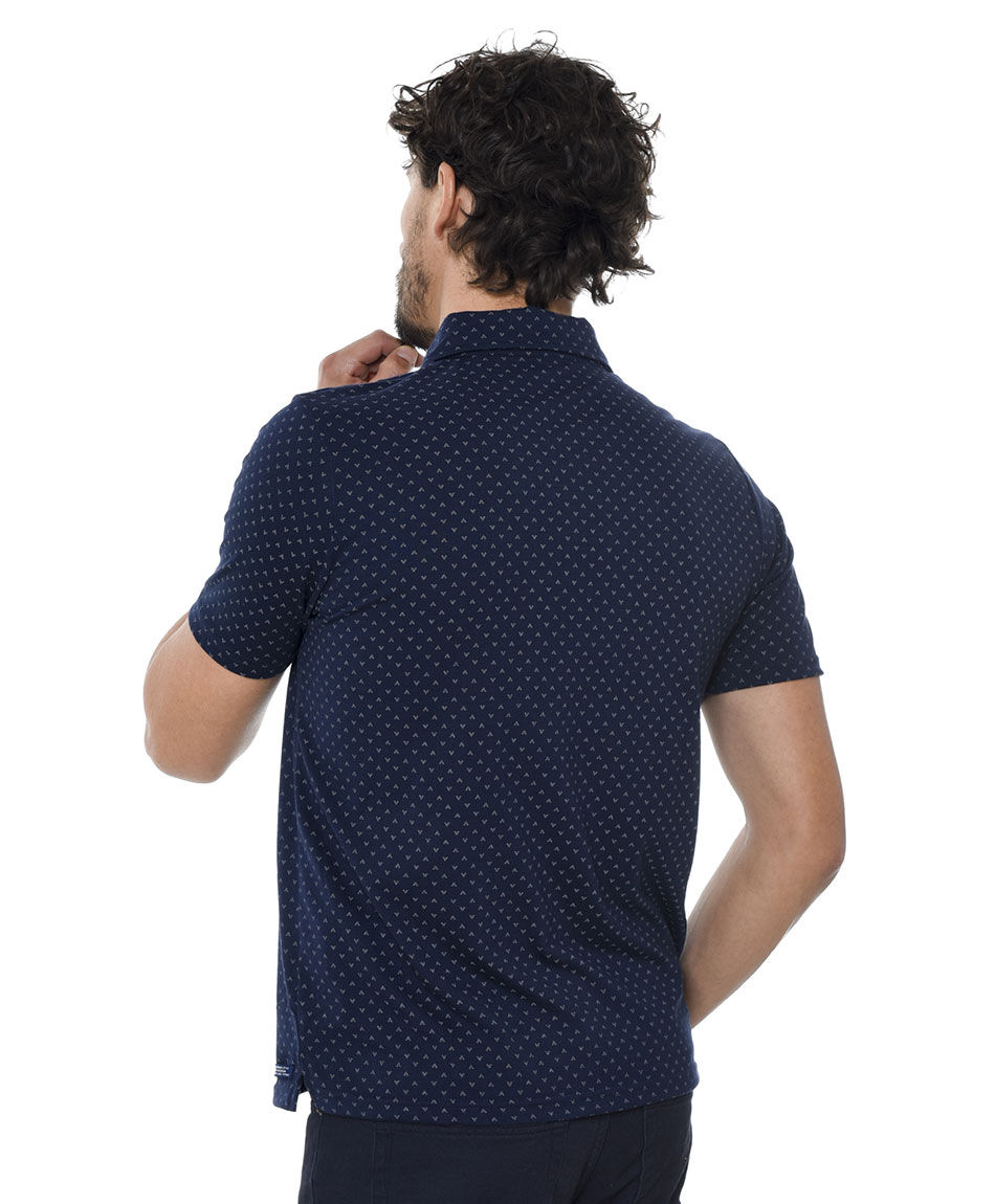 Polera polo estampada