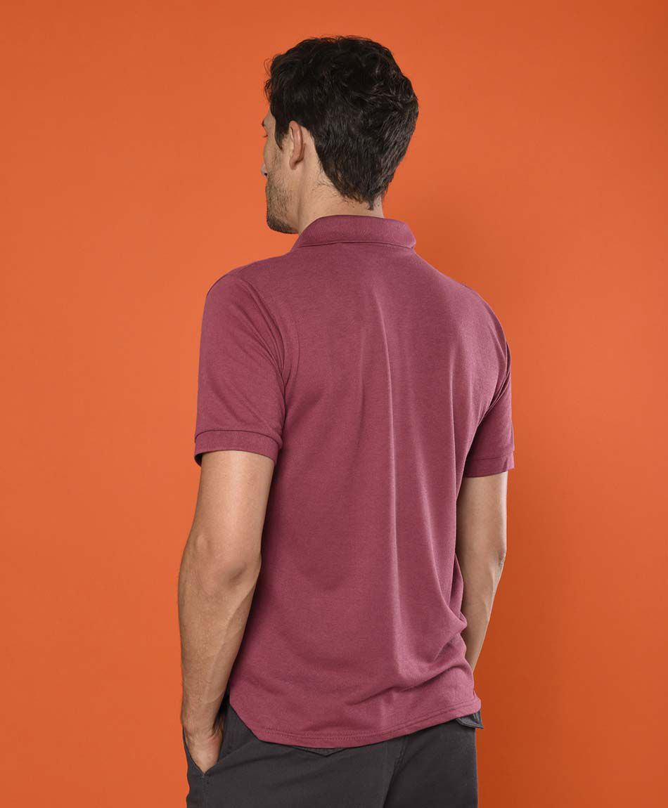 Polera manga corta cuello piqu&eacute;