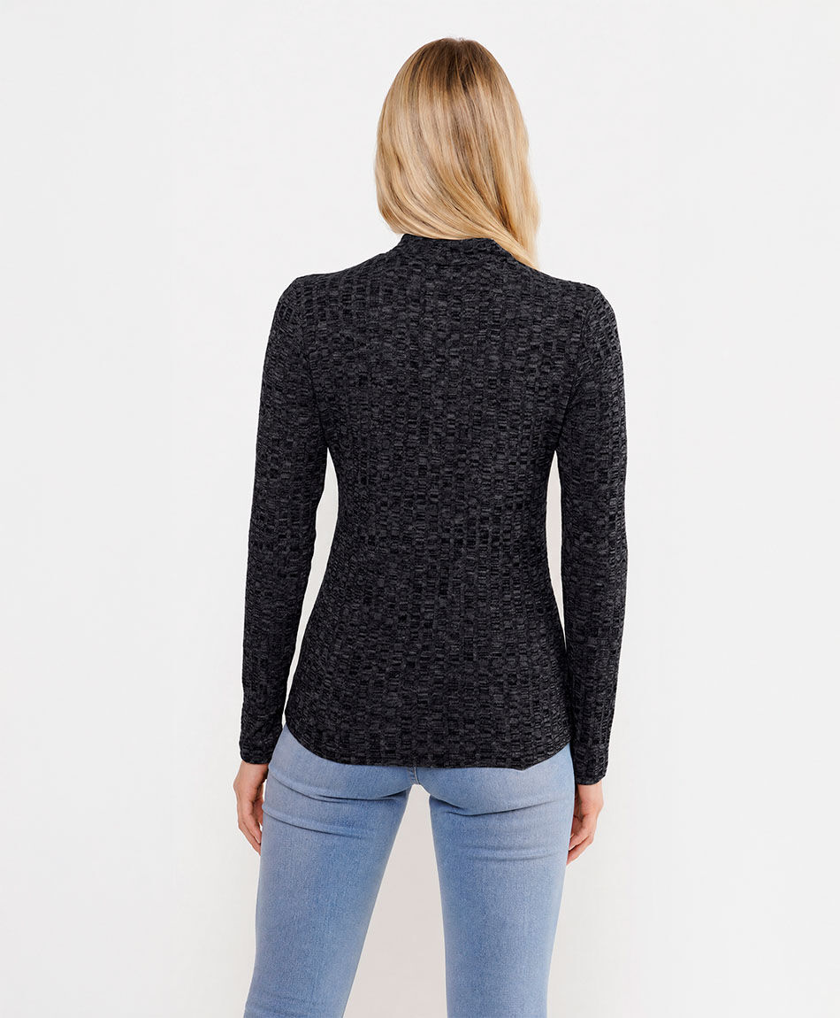 Polera mujer canal&eacute; lanoso