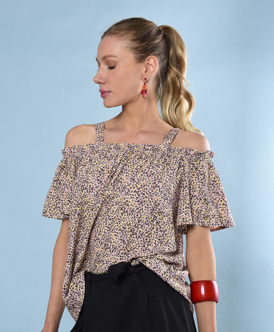 Blusa oversize manga corta