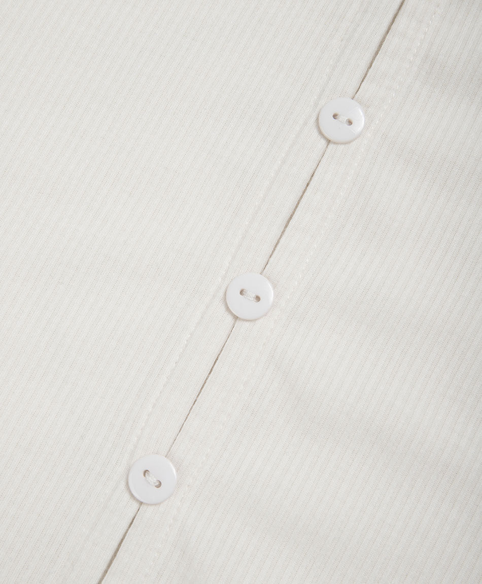 Polera ni&ntilde;a botones white