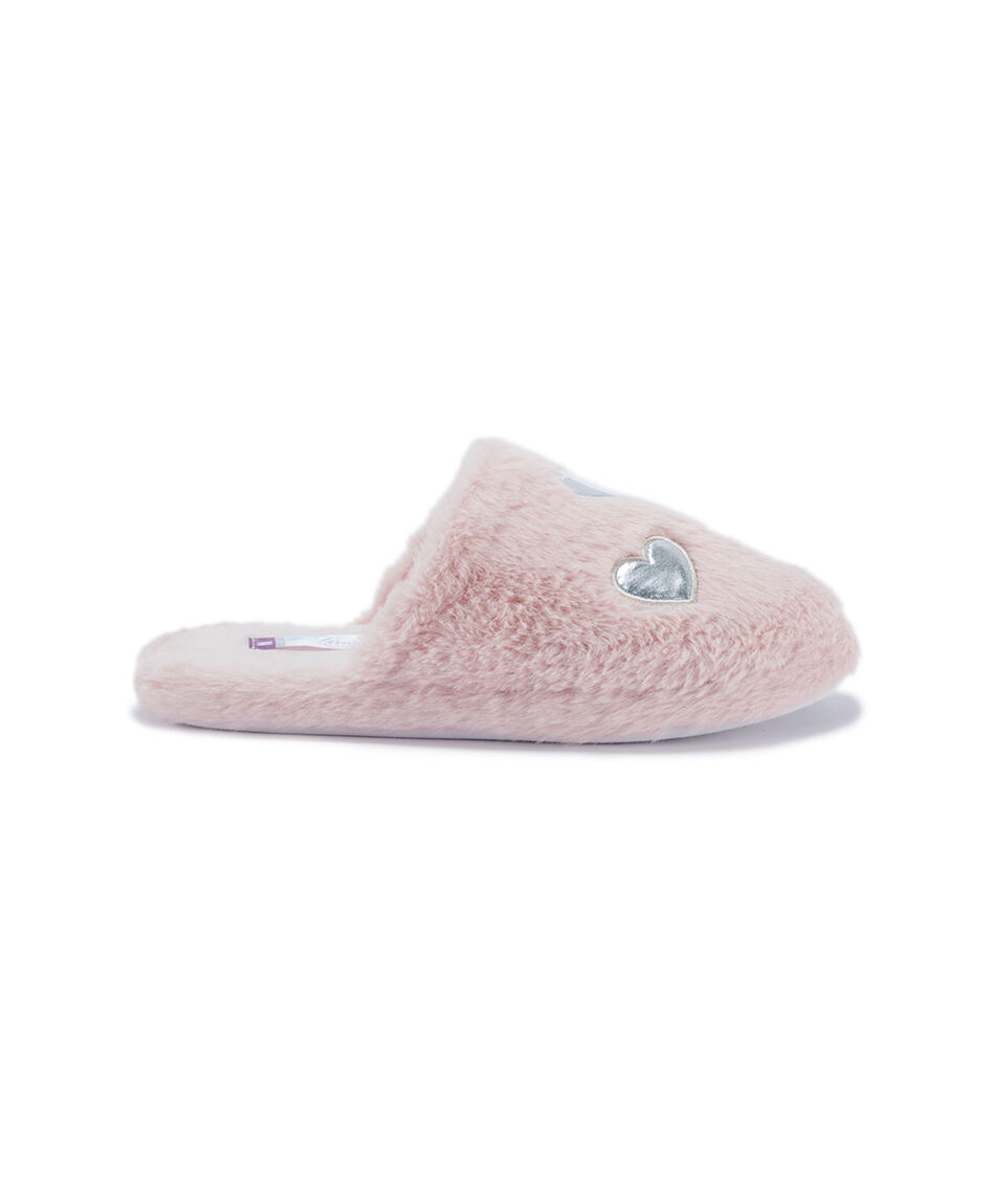 Pantuflas mujer heart silver