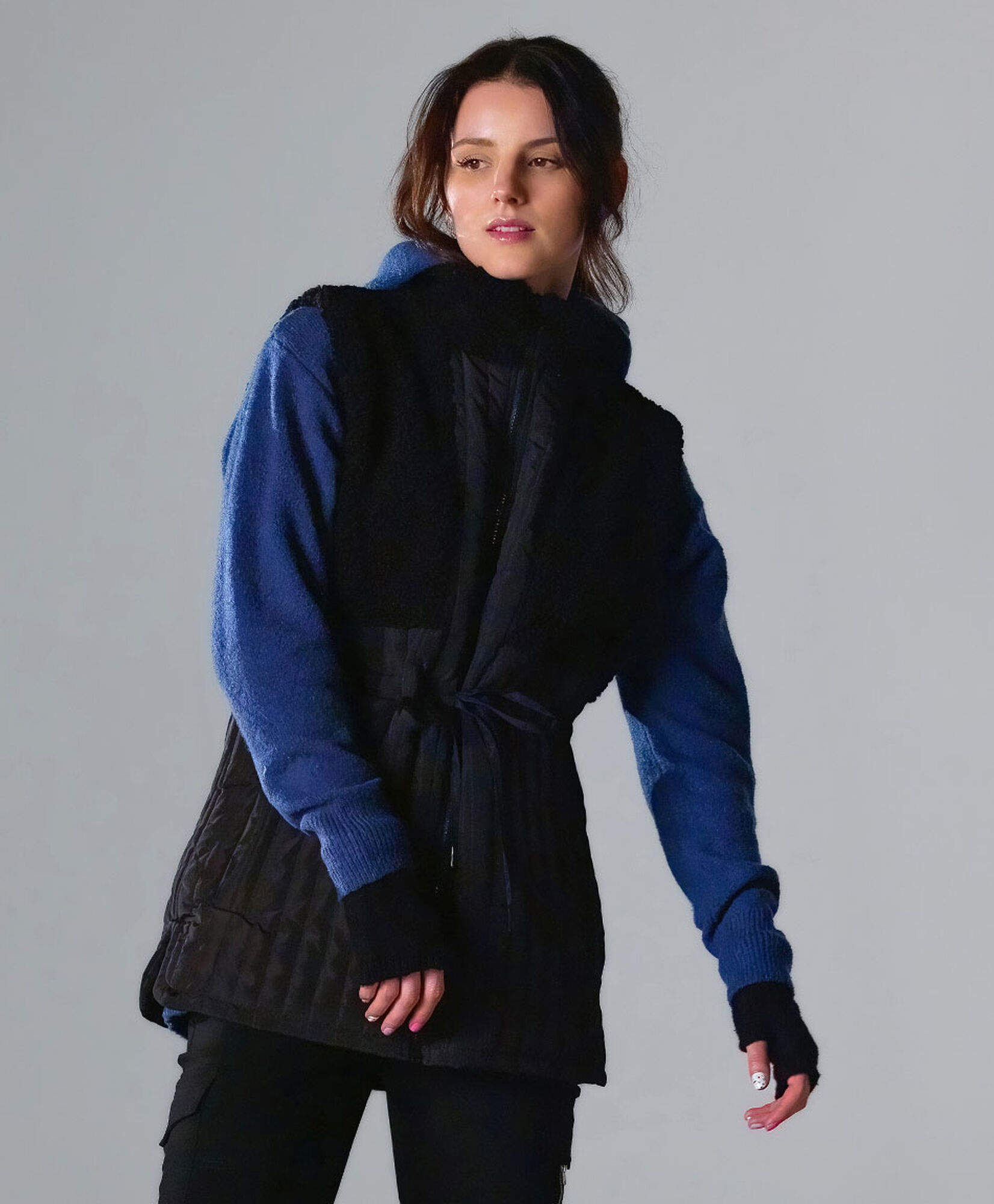 Parka mujer chiporro mix sin mangas Parka mujer chiporro mix sin mangas