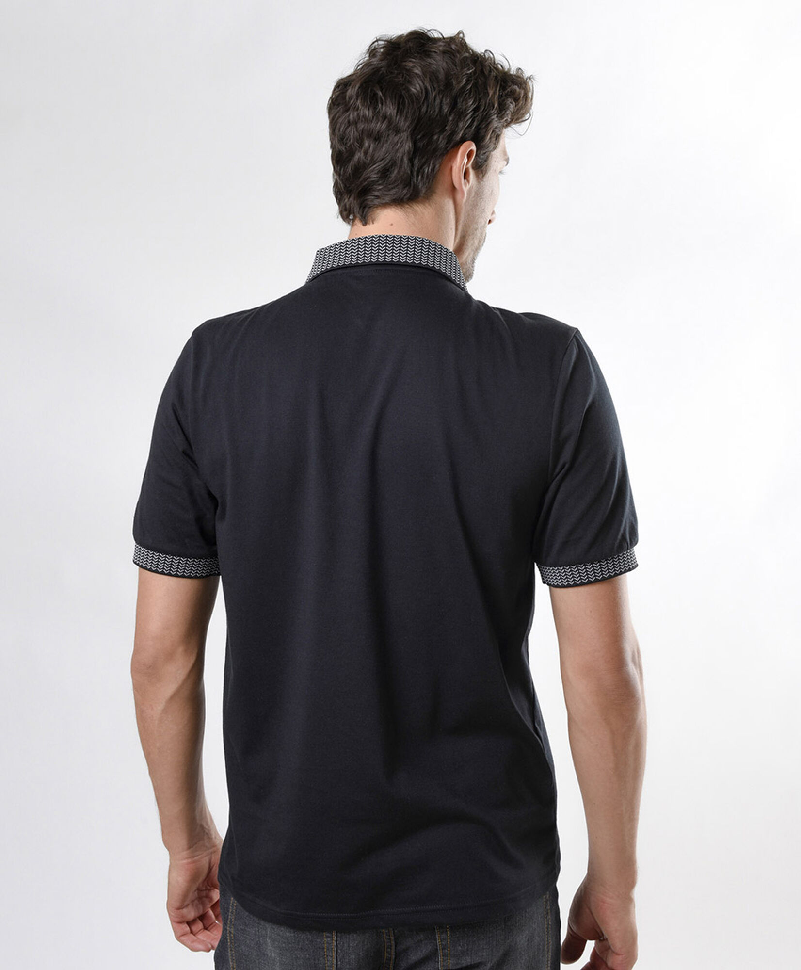Polera hombre bolsillo falso cuello piqué Polera hombre bolsillo falso cuello piqué