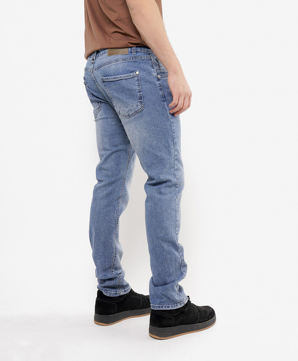 Jeans hombre desgastado slim fit
