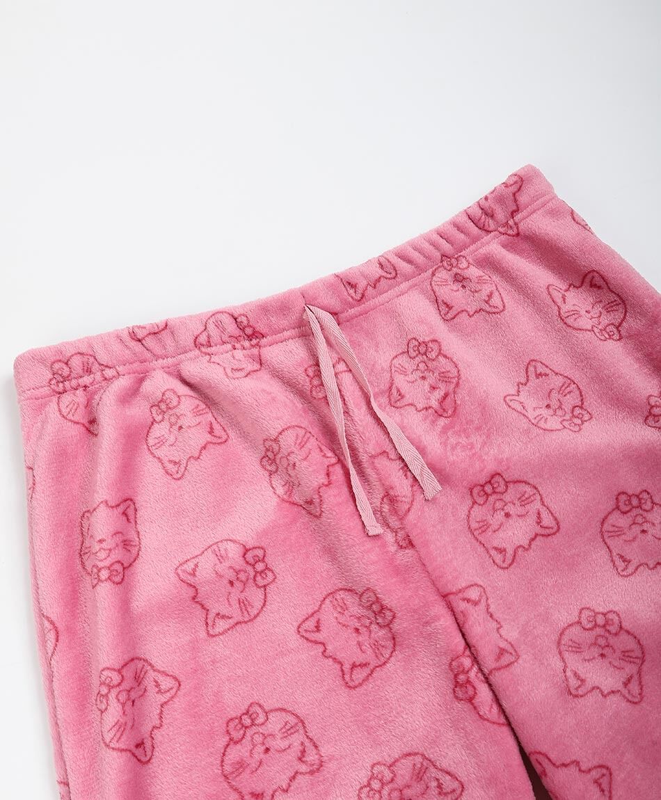 Pijama mujer coral cat face