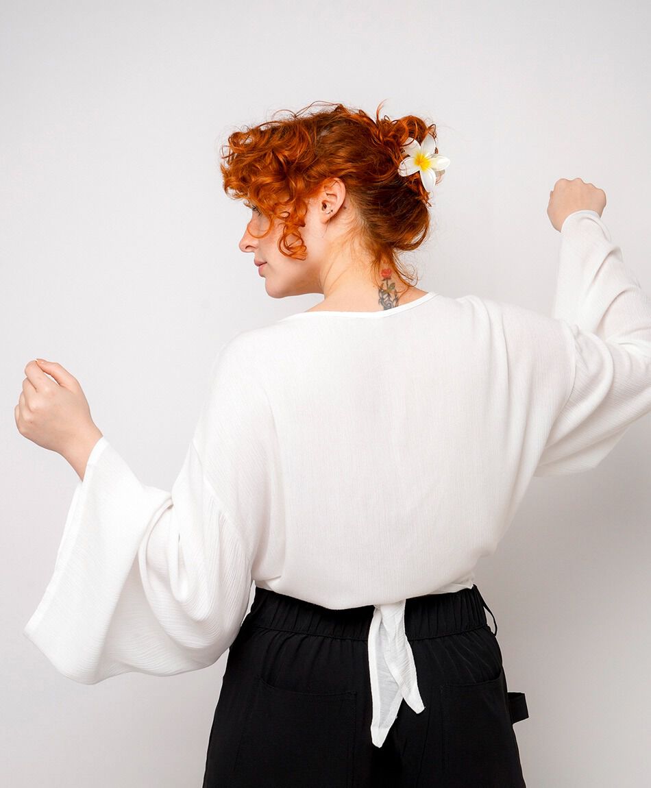 Blusa mujer kimono cruzada