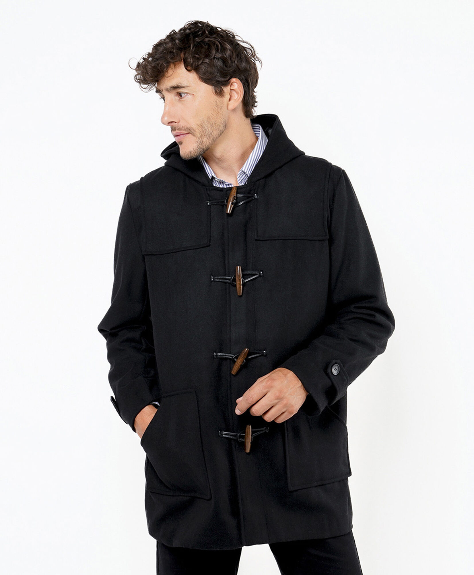 Chaqueta hombre montgomery negra Chaqueta hombre montgomery negra