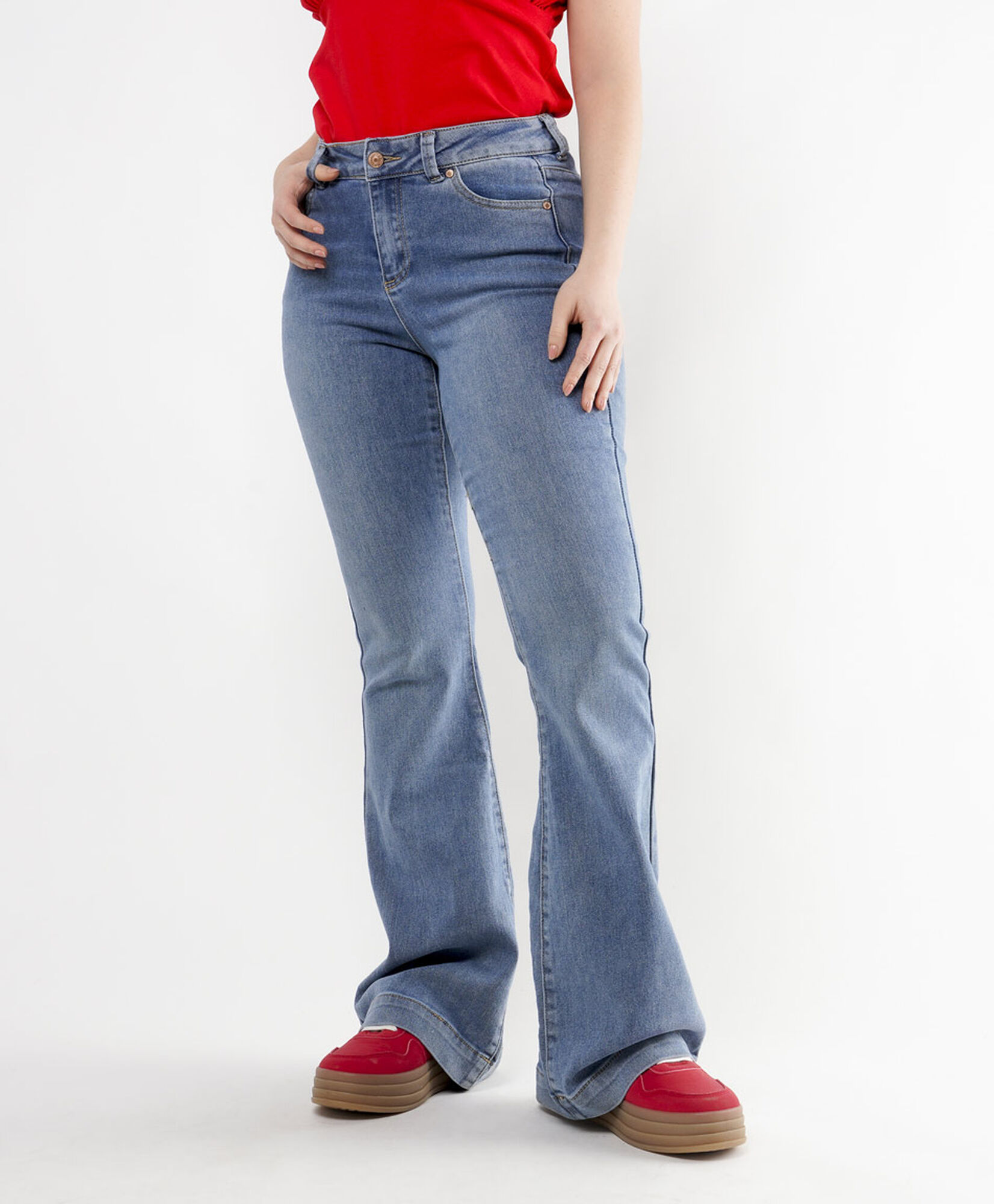 Jeans mujer basta ancha flare Jeans mujer basta ancha flare