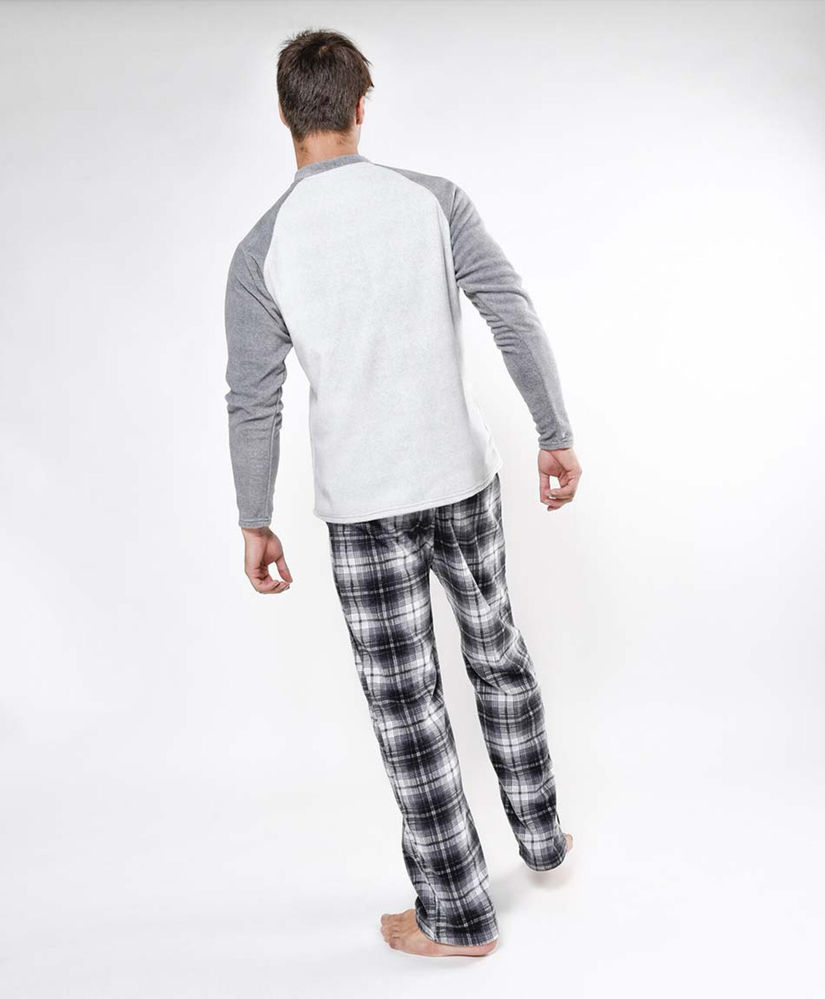 Pijama hombre polar cuadros 2 piezas Pijama hombre polar cuadros 2 piezas