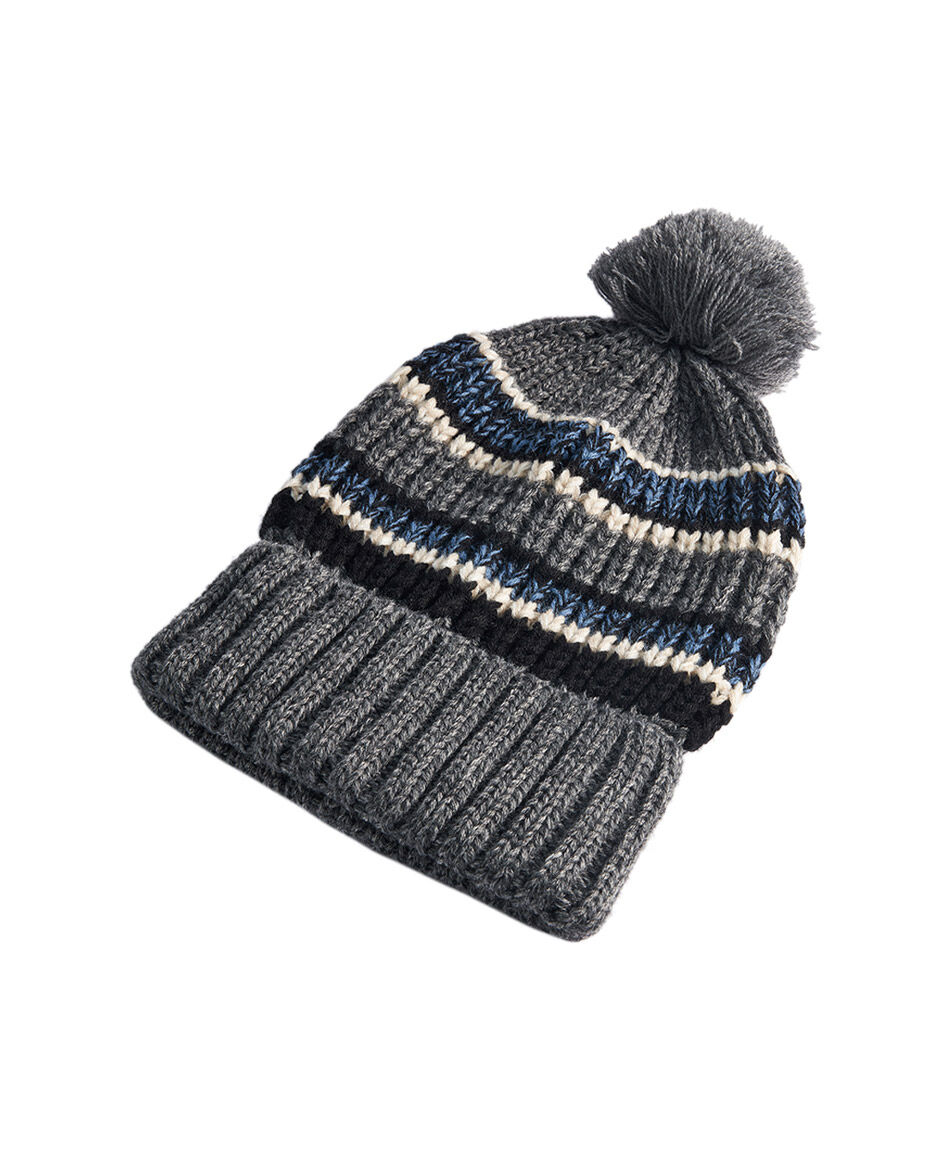 Gorro hombre estilo monta&ntilde;a gris