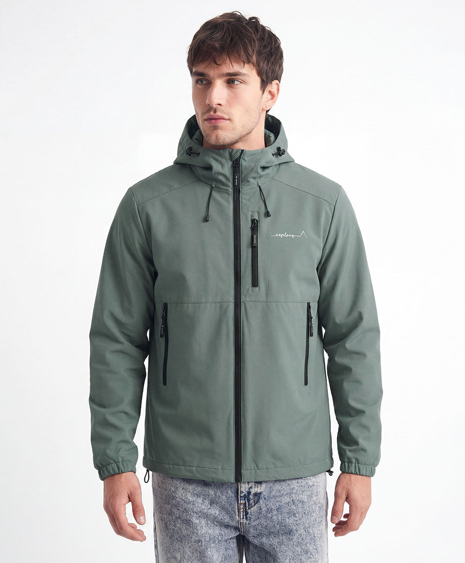 Chaqueta hombre capucha outdoor