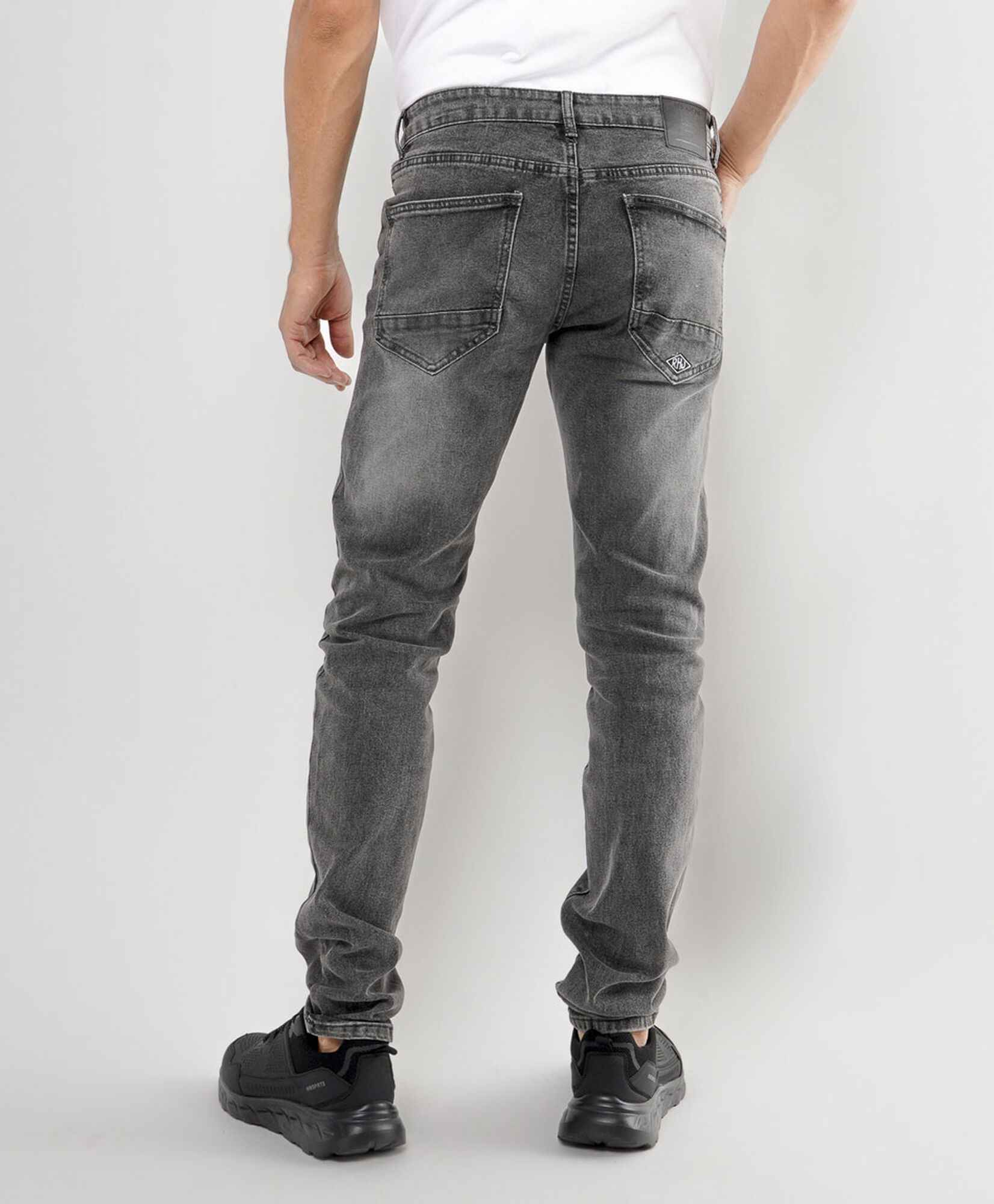 Jeans hombre gris desgastado super skinny fit Jeans hombre gris desgastado super skinny fit