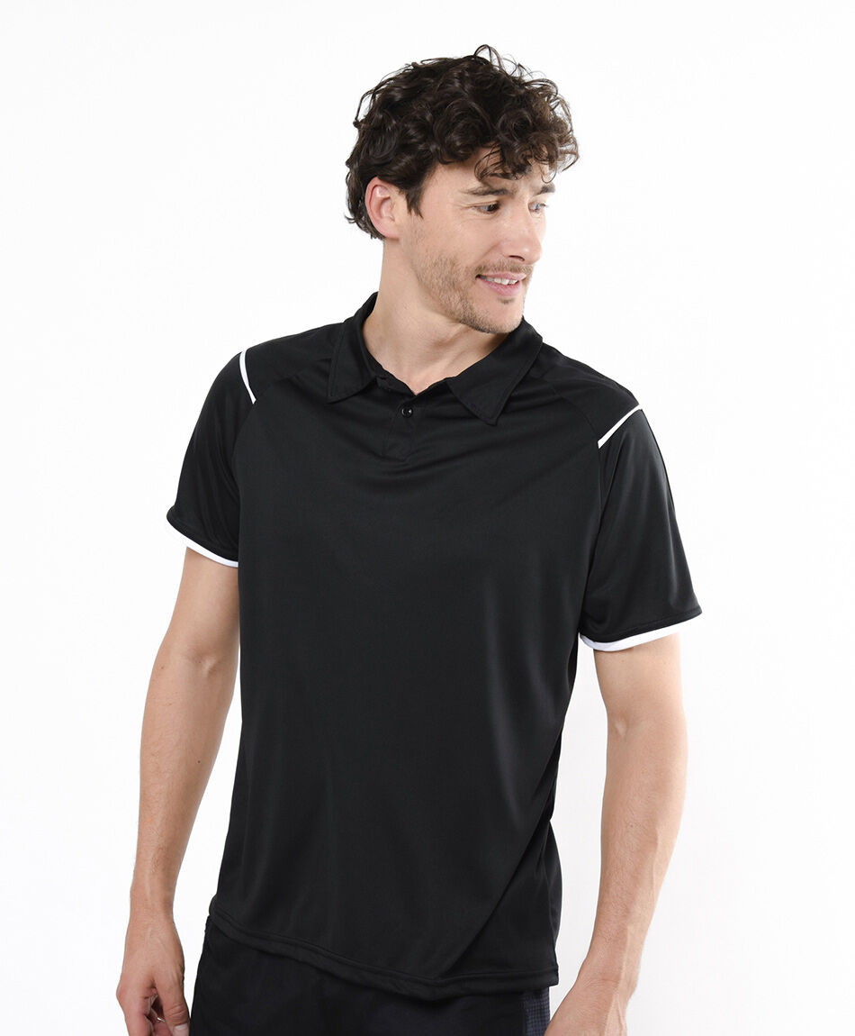 Polera deportiva hombre cuello piqu&eacute;