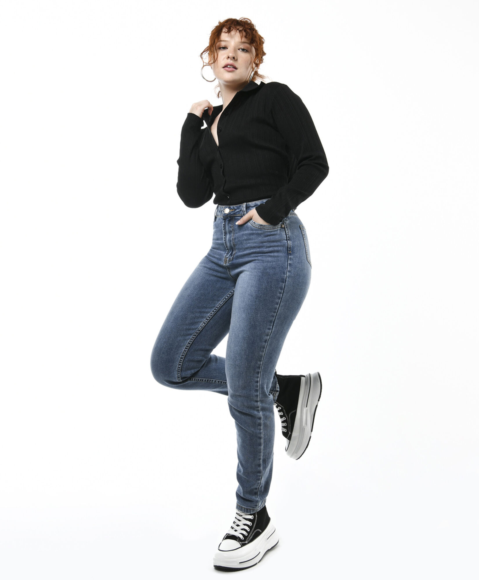 Jeans mujer tiro alto skinny fit Jeans mujer tiro alto skinny fit