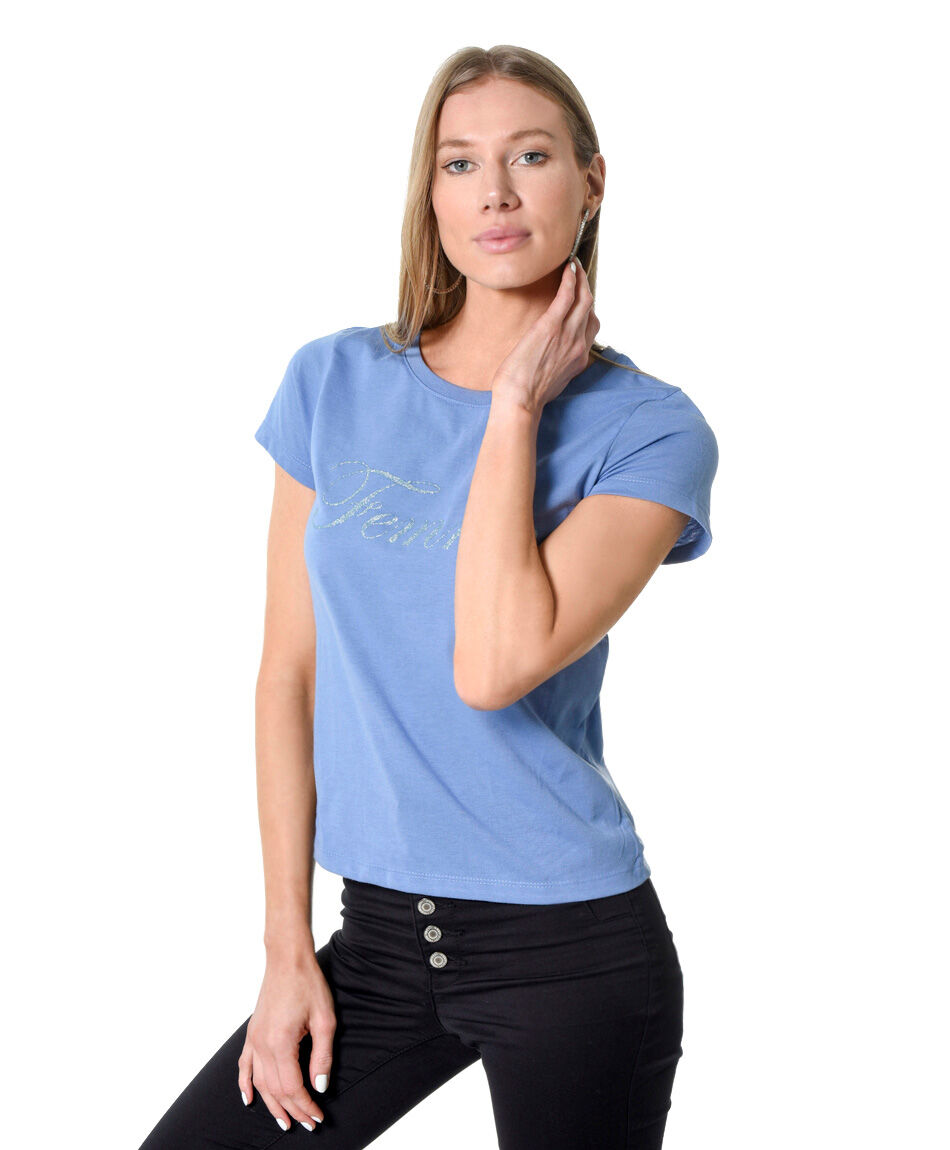 Polera estampada frontal