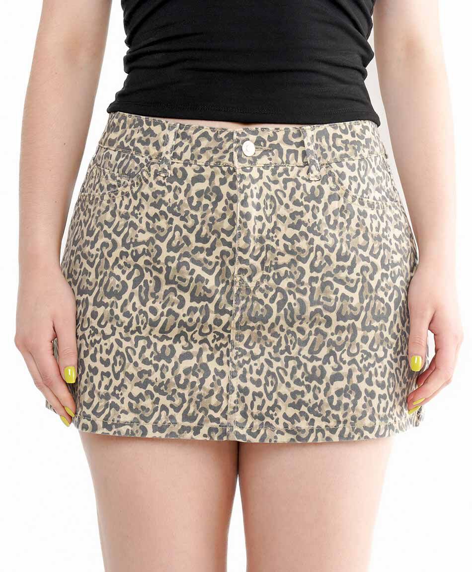 Mini falda mujer animal print