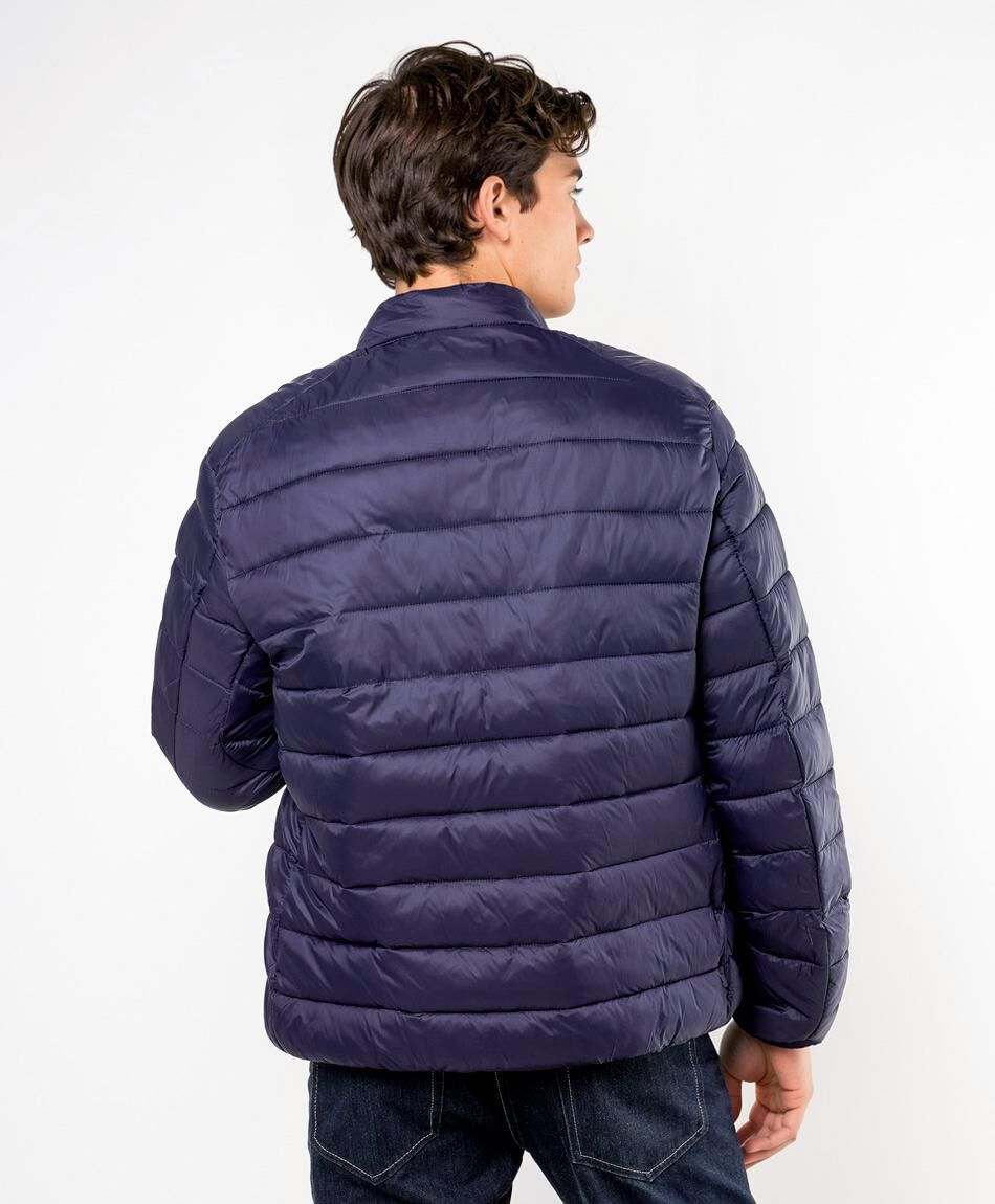 Parka hombre sin gorro azul