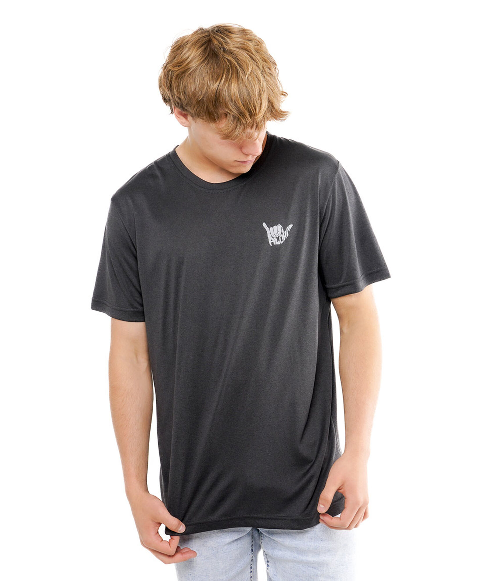 Polera hombre dry fit gris oscuro Polera hombre dry fit gris oscuro