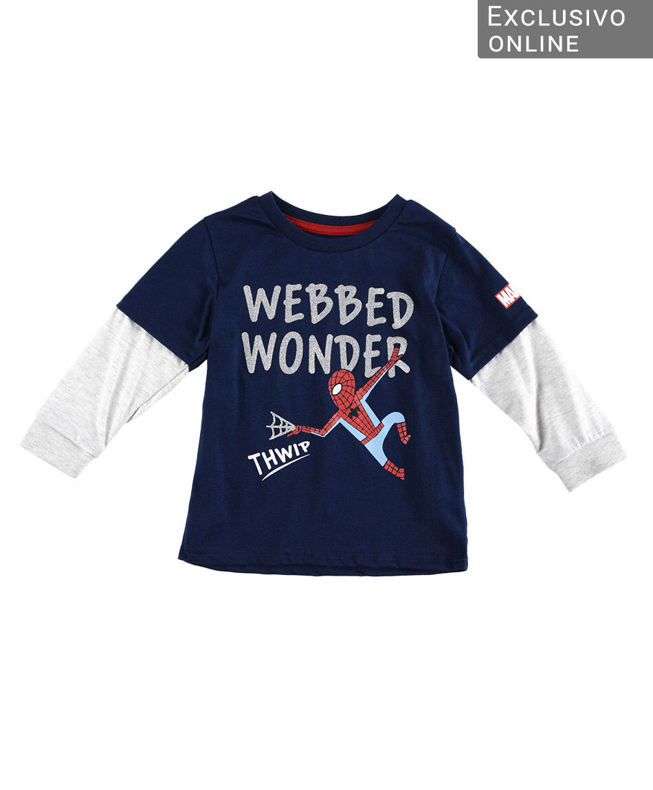 Polera bebé spiderman telaraña