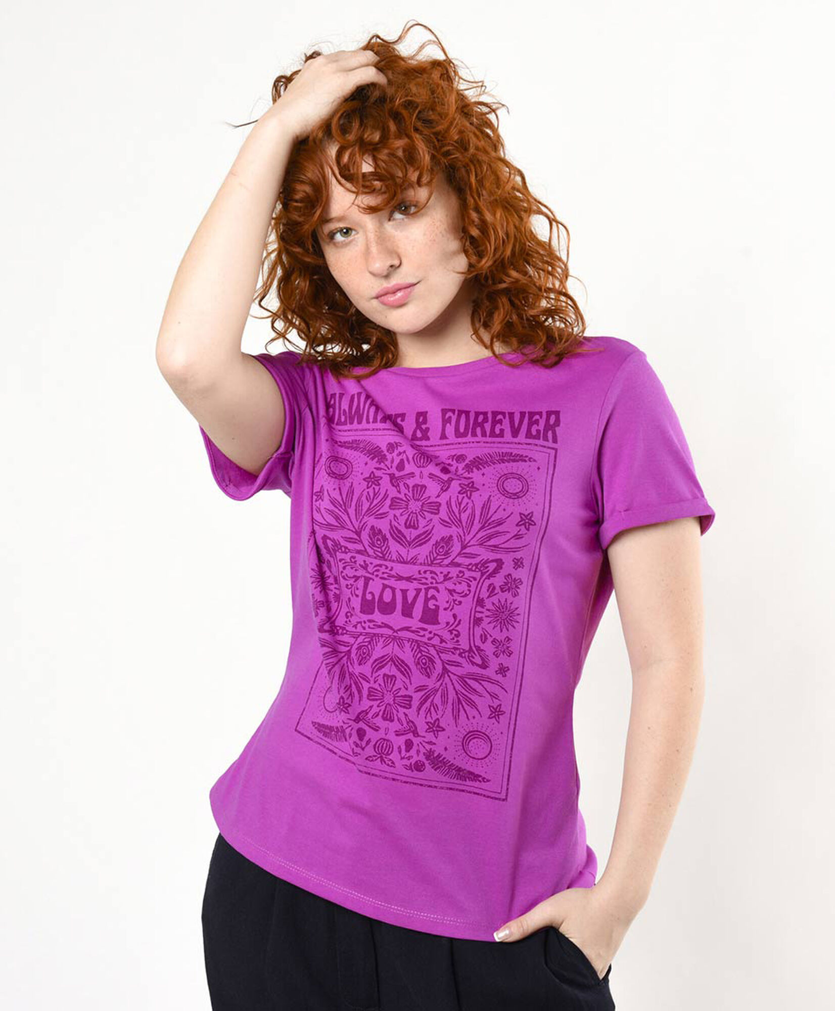 Polera mujer estampado naturaleza Polera mujer estampado naturaleza