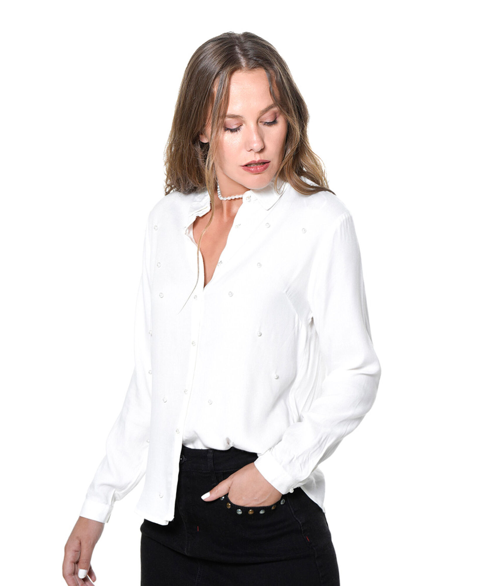 Blusa bordado perlas Blusa bordado perlas