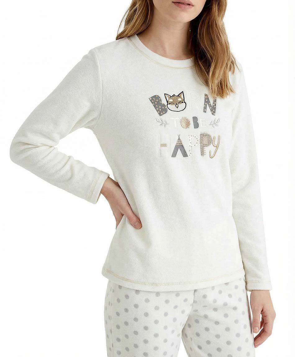 Pijama mujer polar felicidad felina