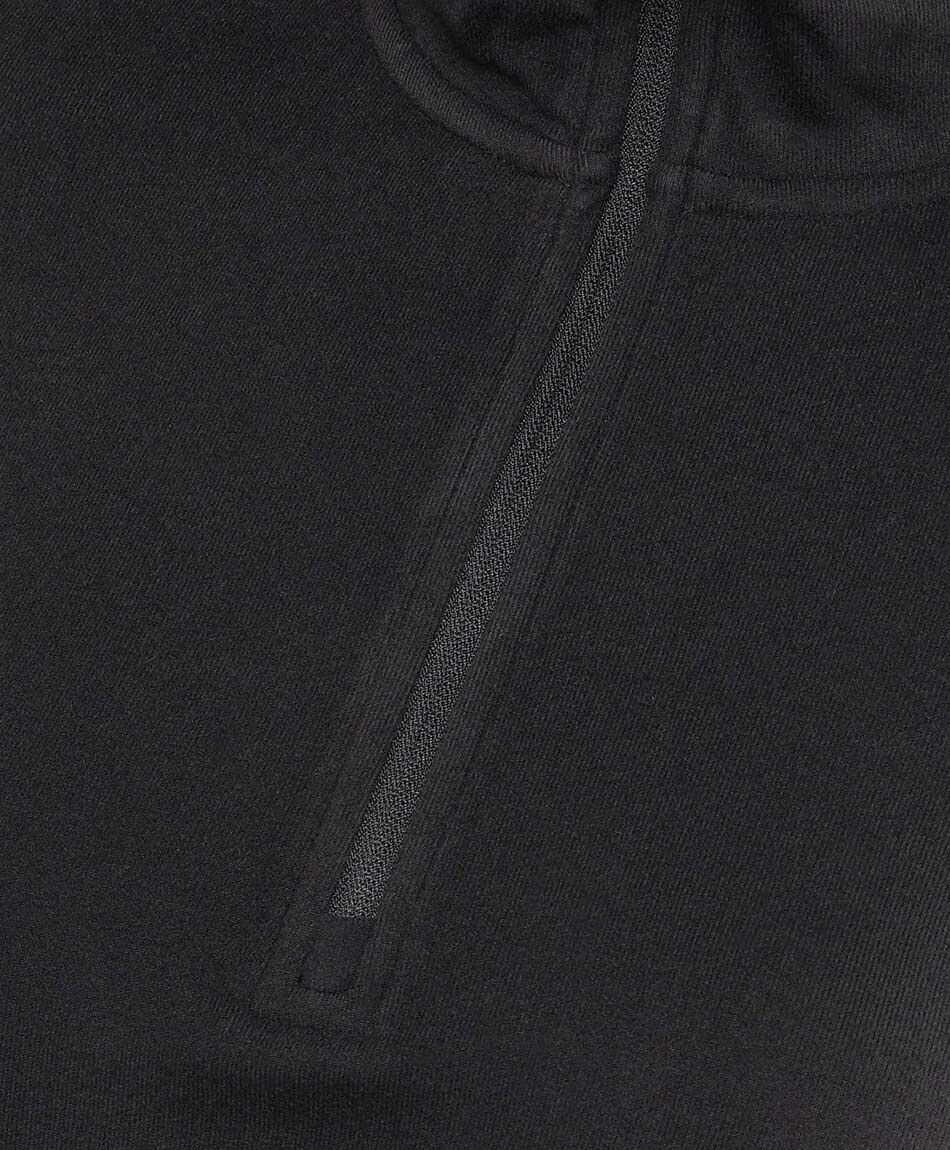 Polera mujer micro zipper negro