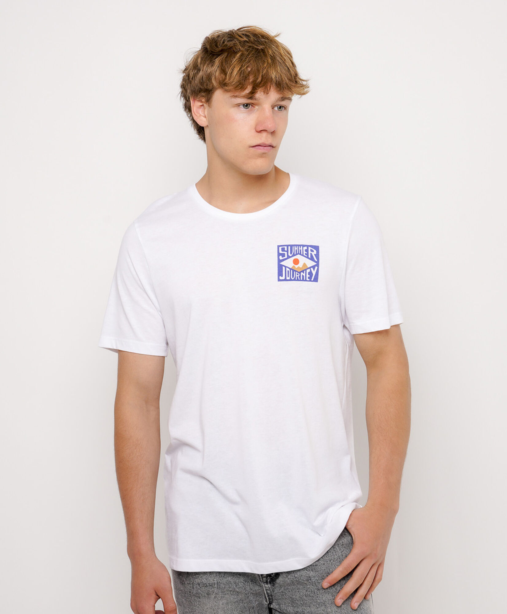 Polera hombre doble estampado summer Polera hombre doble estampado summer