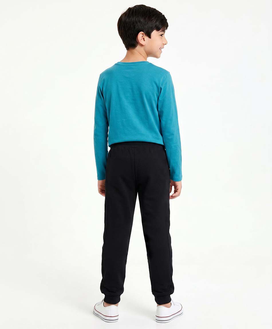 Pantal&oacute;n buzo ni&ntilde;o l&iacute;neas contraste