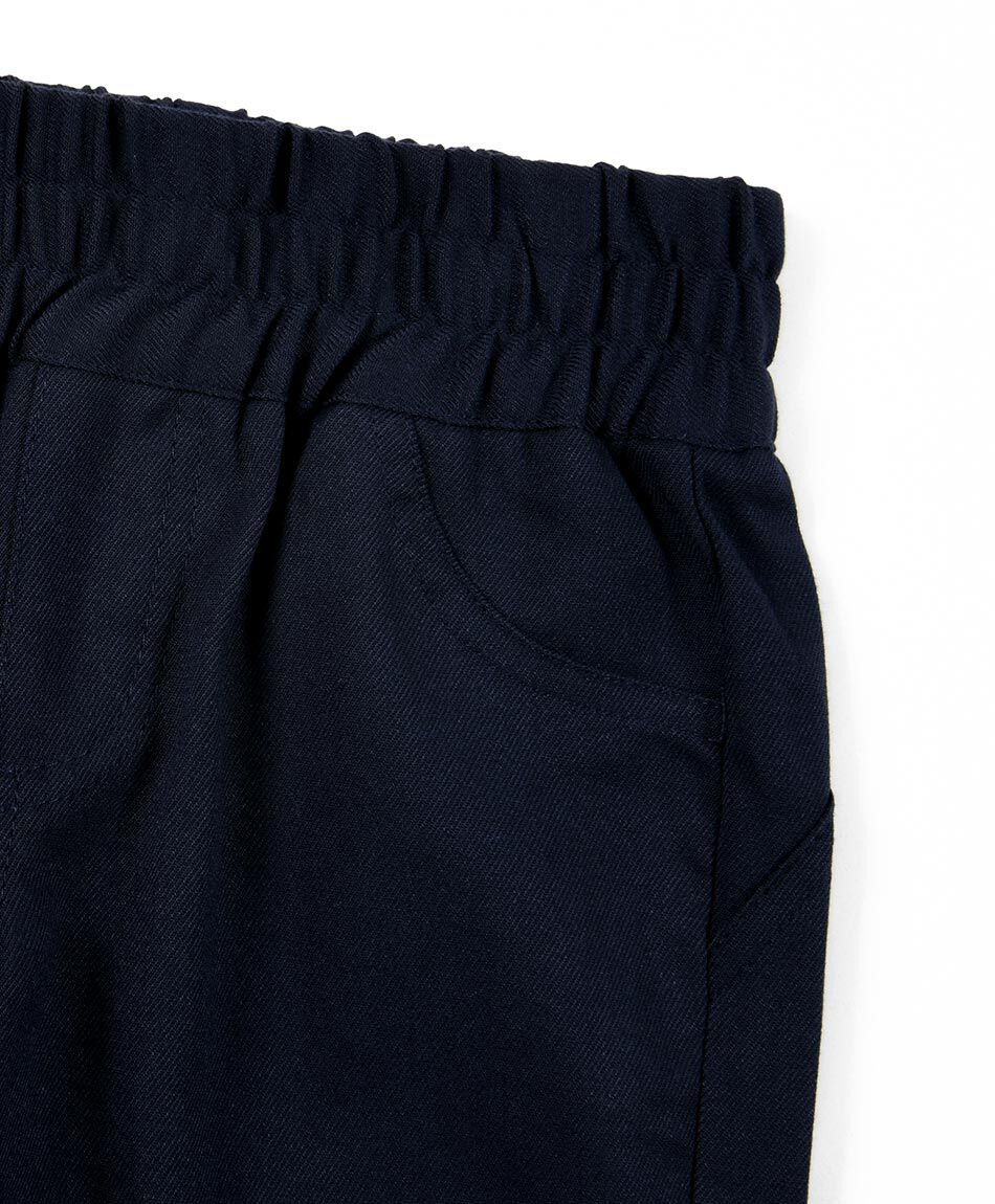 Pant escolar azul con bordado