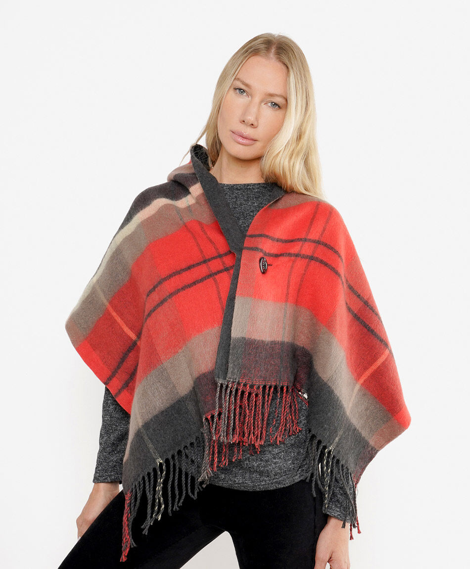 Poncho mujer broche bot&oacute;n