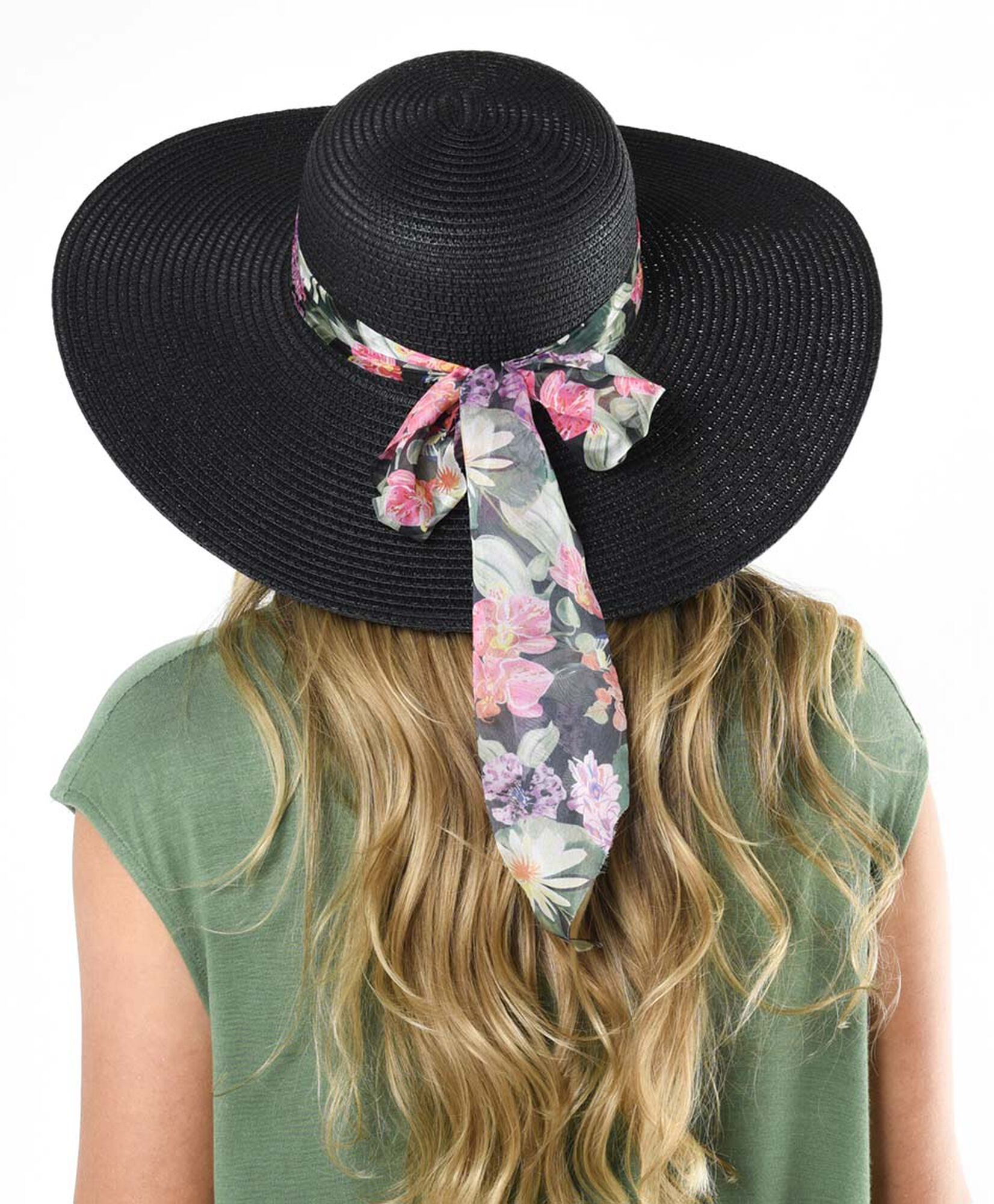 Sombrero mujer cinta floreada Sombrero mujer cinta floreada