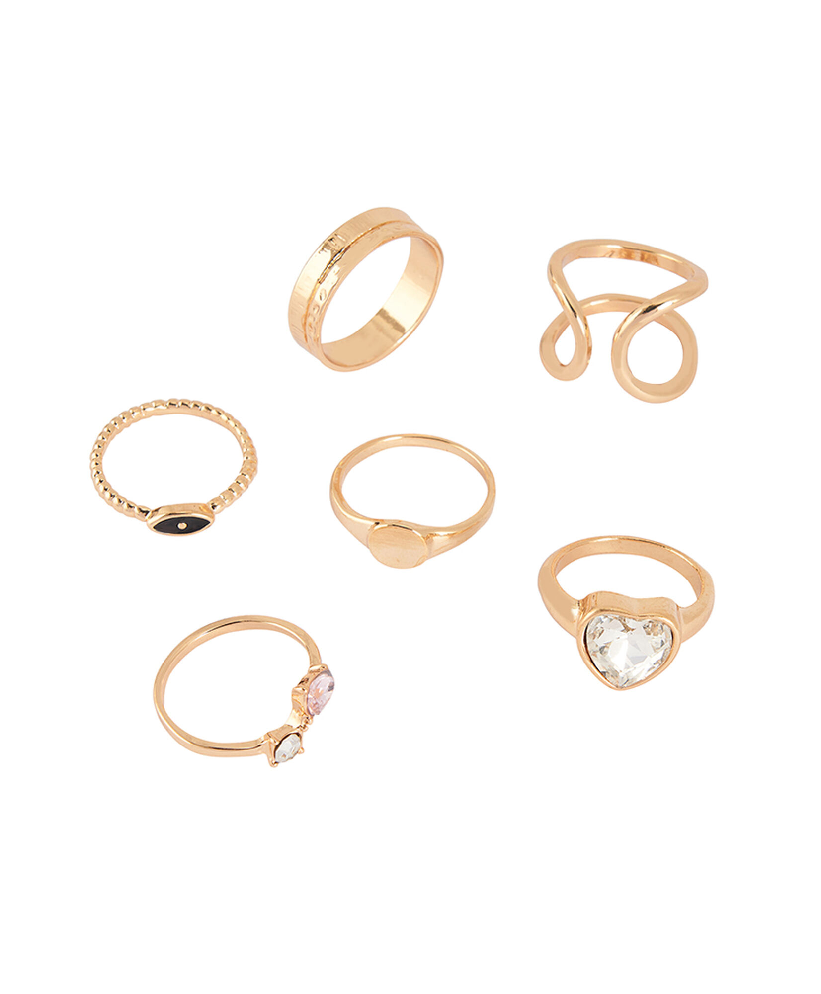 Set 6 anillos dorados Set 6 anillos dorados
