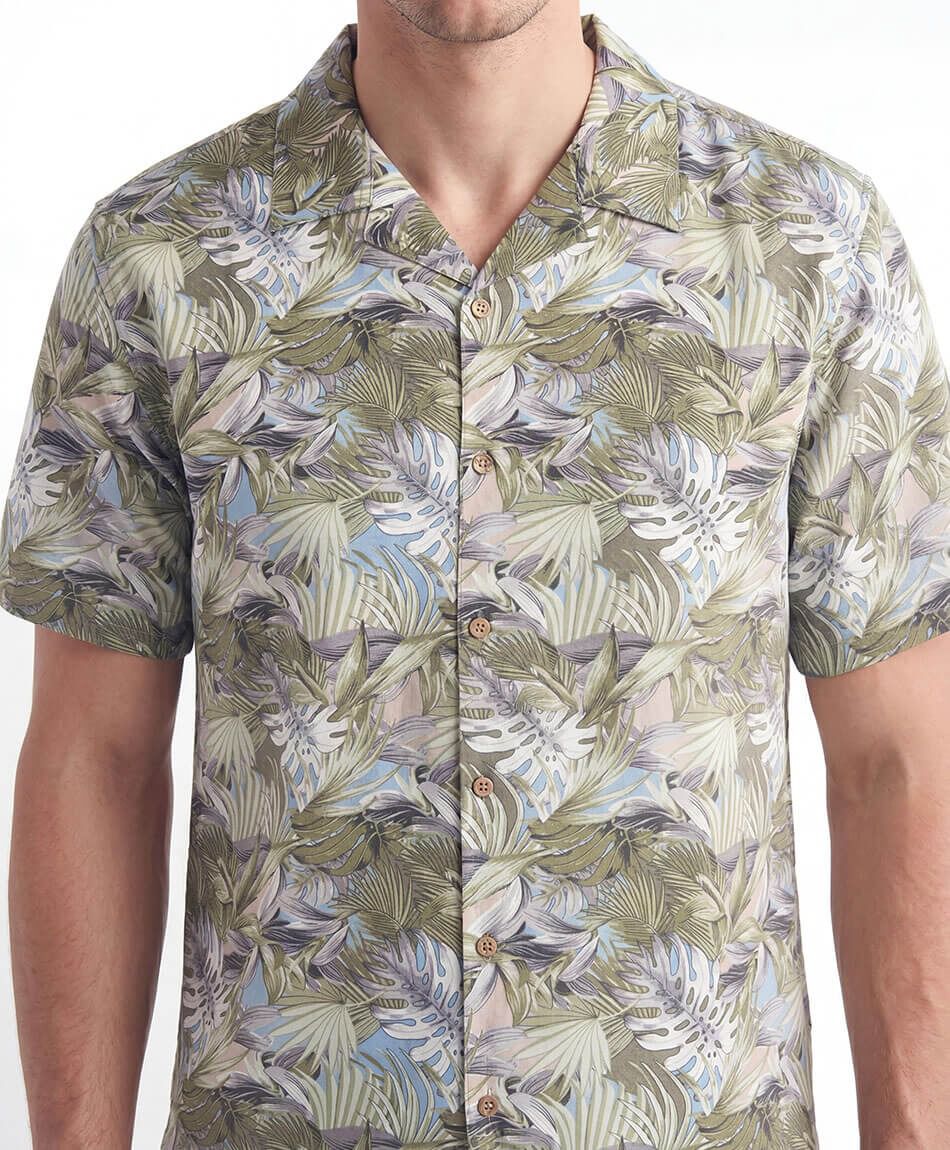 Camisa hombre tropical viscosa