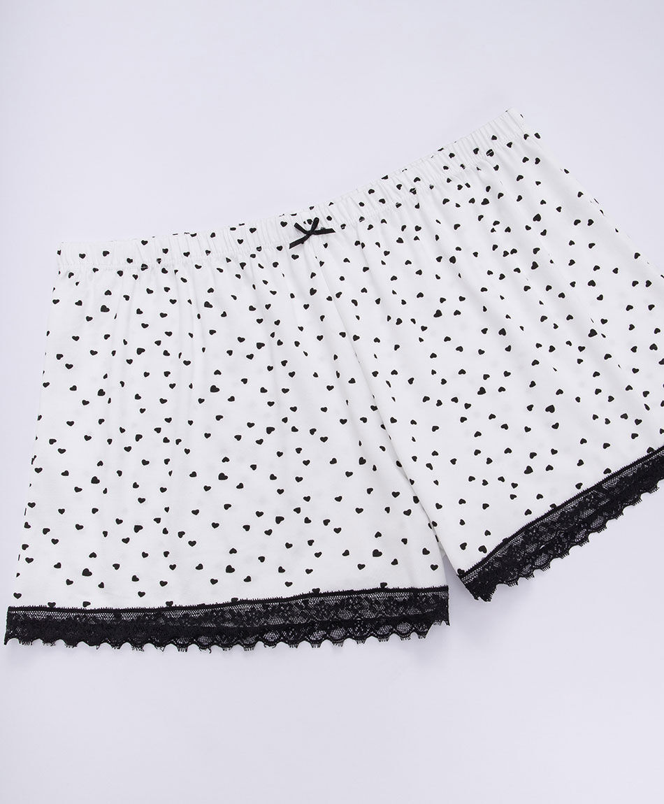 Baby doll mujer corazones black