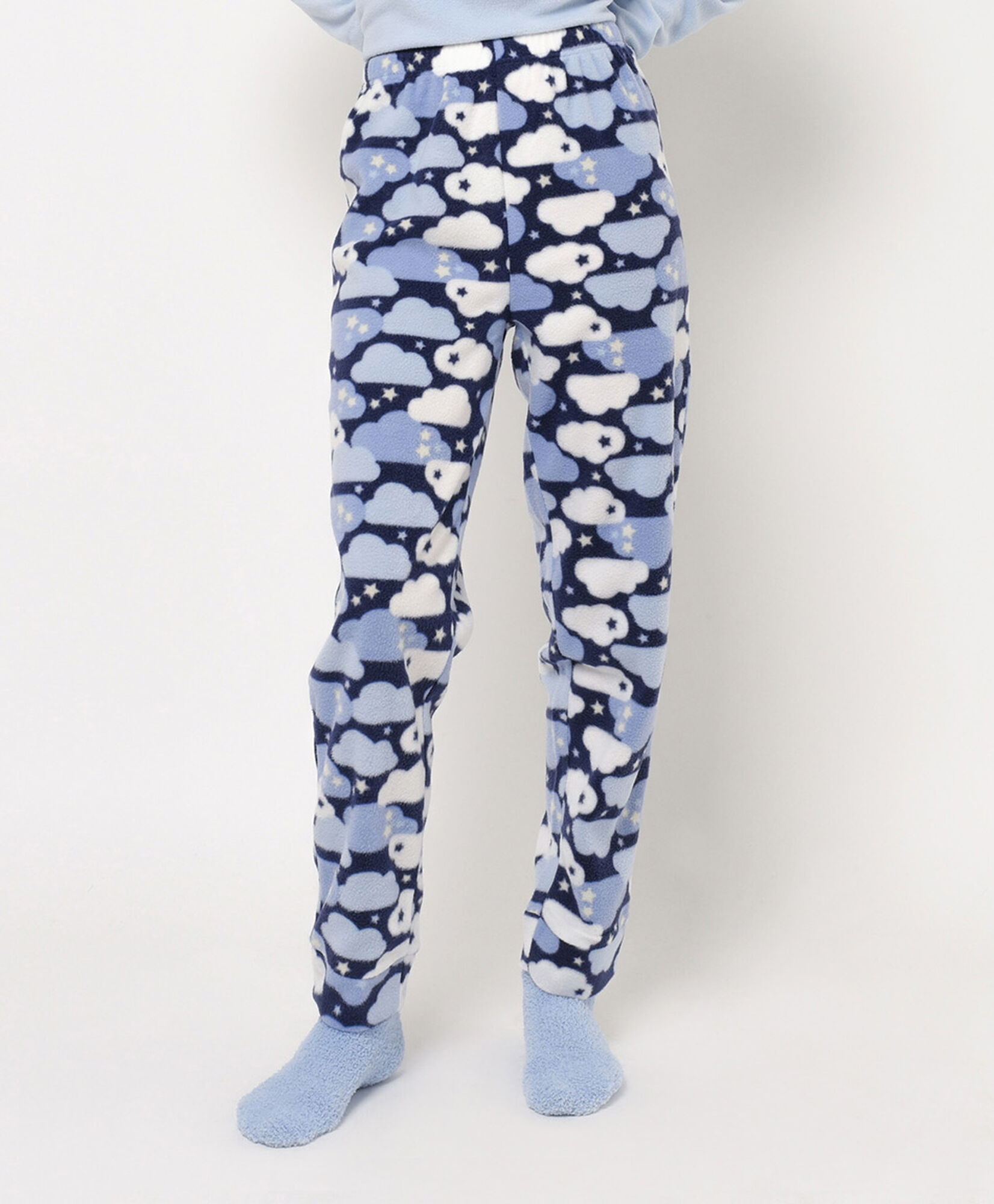 Pijama + calcetines mujer polar nubes perro Pijama + calcetines mujer polar nubes perro