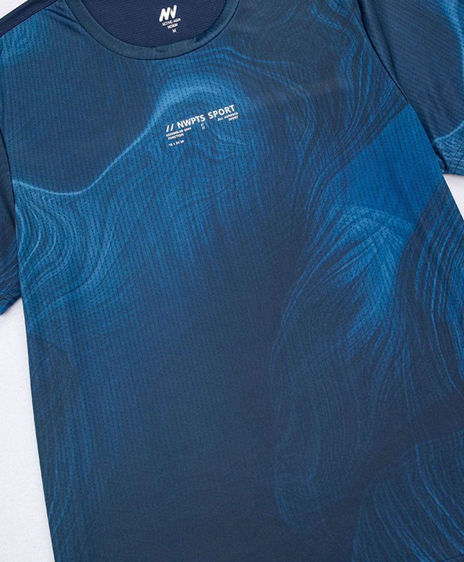 Polera deportiva hombre ondas