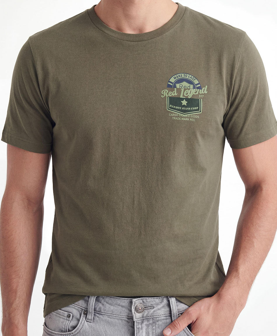 Polera hombre estampado red legend