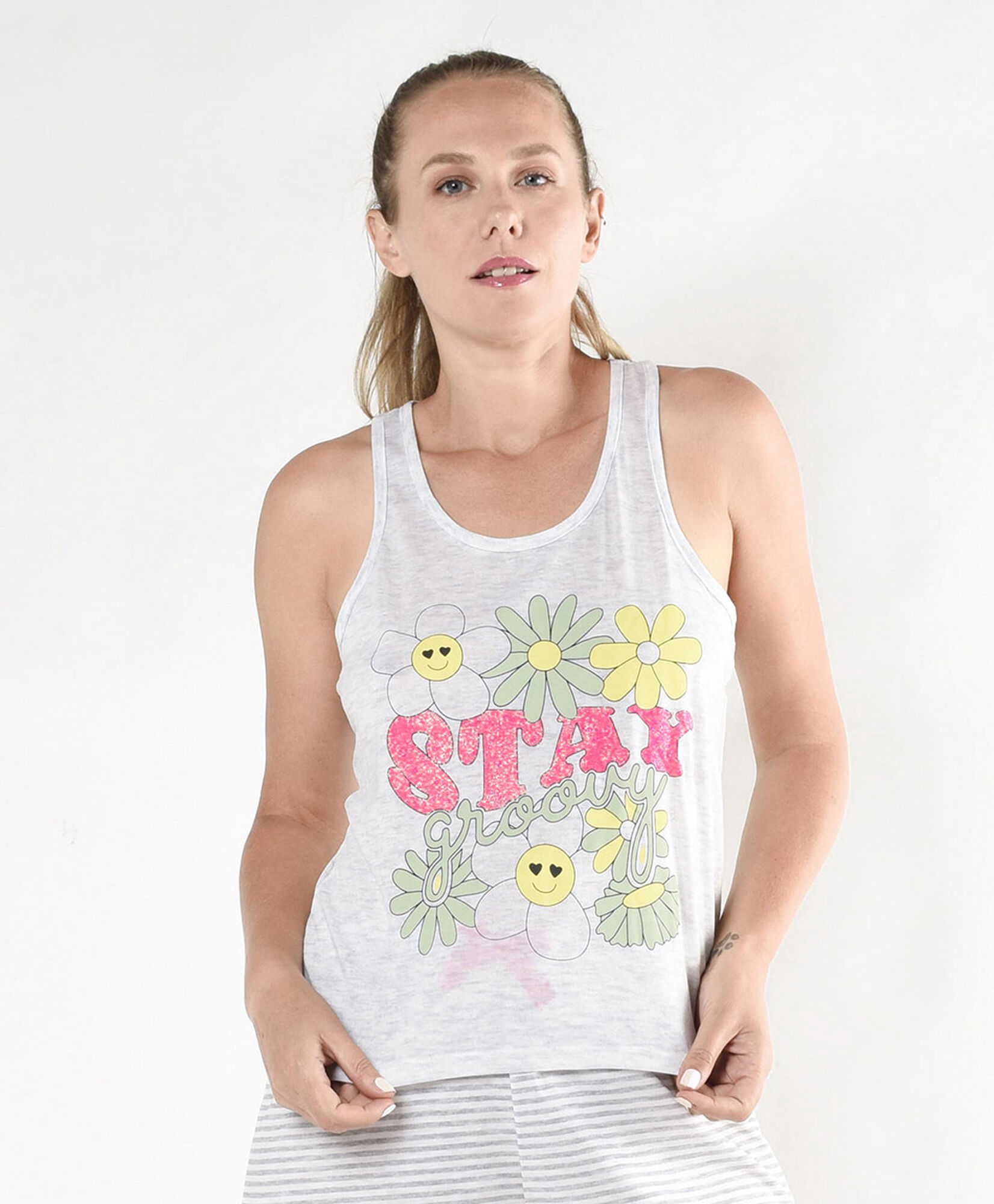 Pijama mujer floreado stay short Pijama mujer floreado stay short
